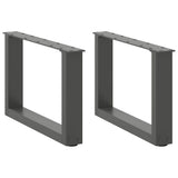vidaXL Salontafelpoten 2 st U-vormig 30x(30-31) cm staal zwart