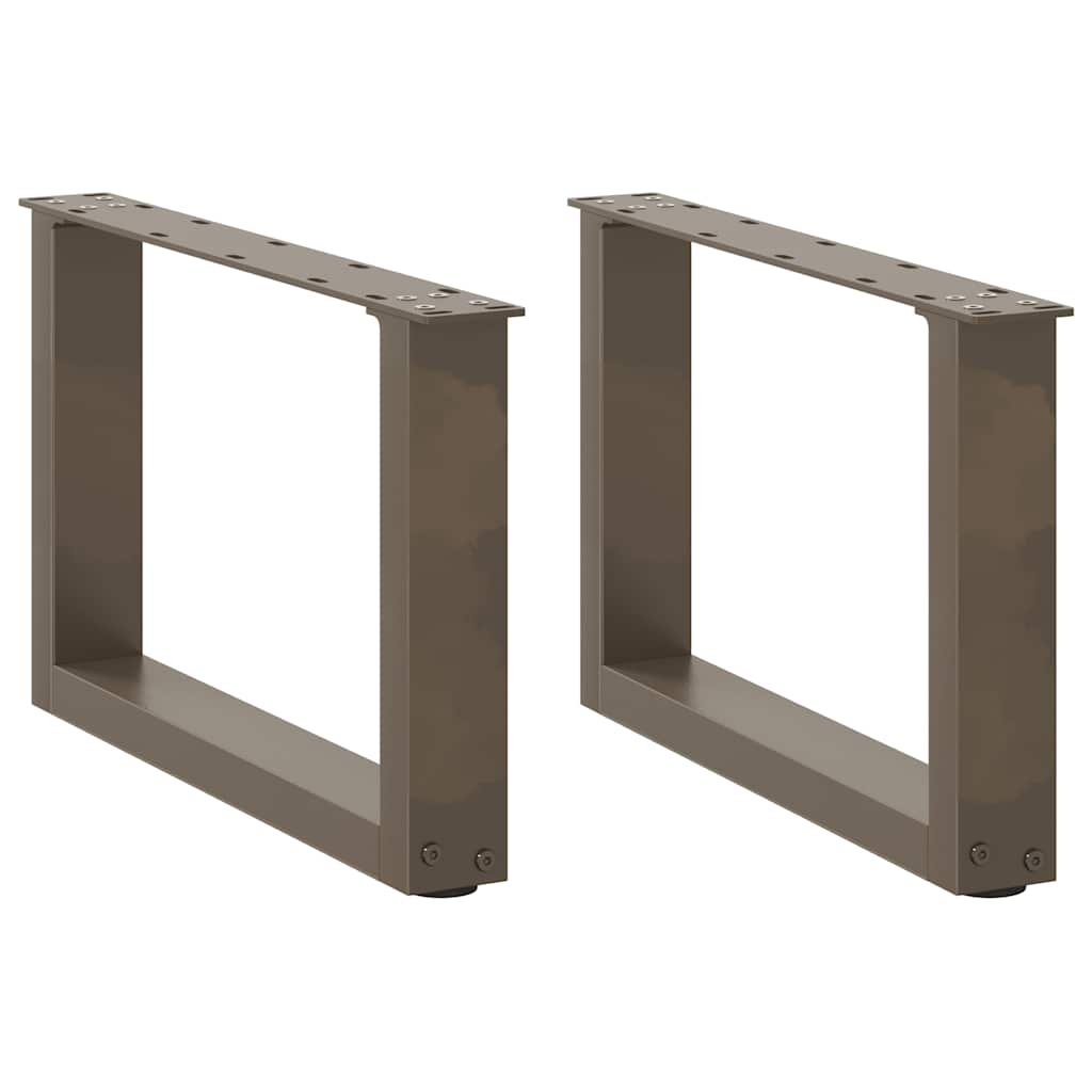 vidaXL Salontafelpoten 2 st U-vormig 30x(30-31) cm staal zwart