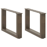 vidaXL Salontafelpoten 2 st U-vormig 30x(30-31) cm staal zwart
