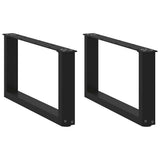 vidaXL Salontafelpoten 2 st U-vormig 30x(30-31) cm staal zwart