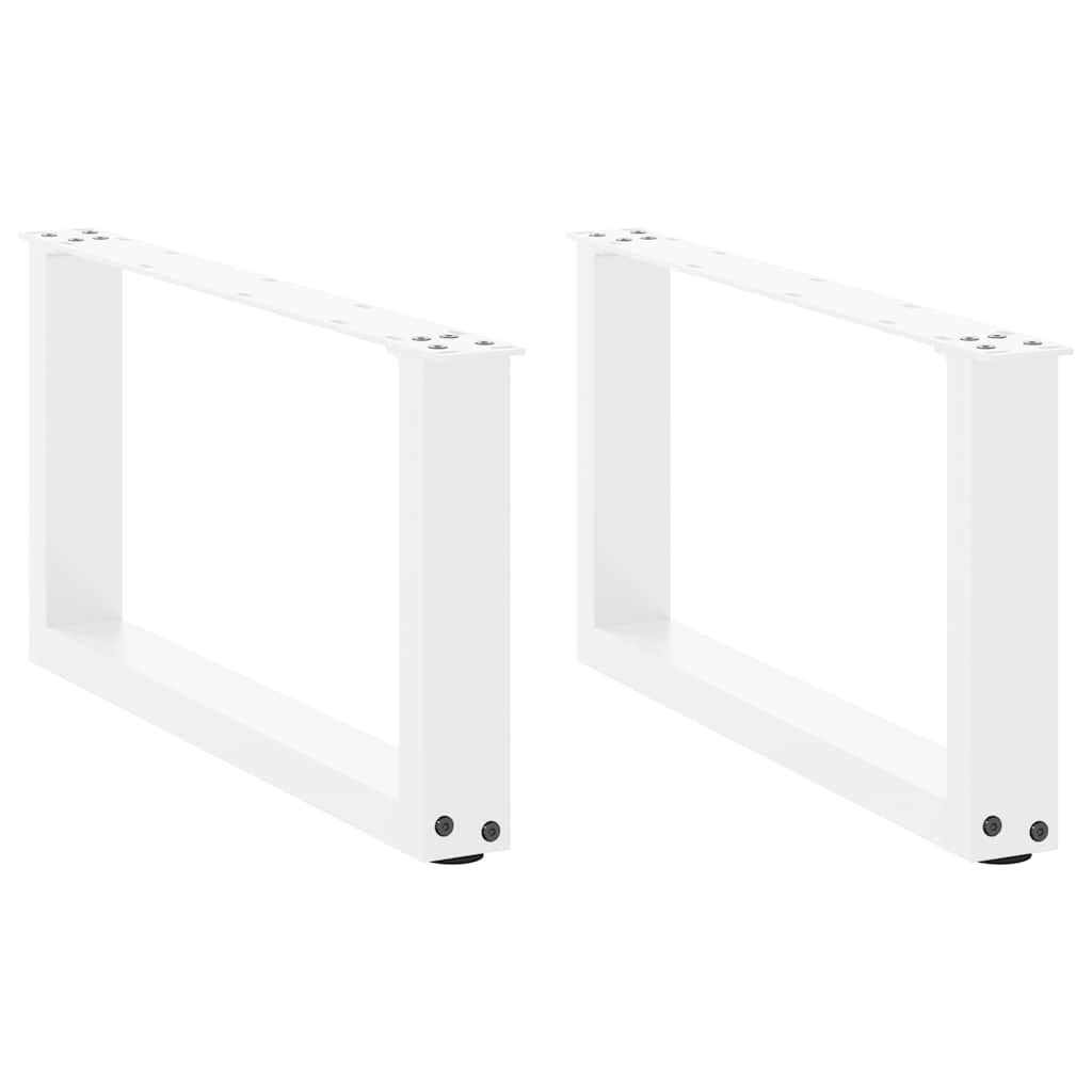 vidaXL Salontafelpoten 2 st U-vormig 30x(30-31) cm staal zwart
