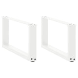 vidaXL Salontafelpoten 2 st U-vormig 30x(30-31) cm staal zwart