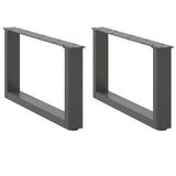 vidaXL Salontafelpoten 2 st U-vormig 30x(30-31) cm staal zwart