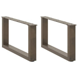 vidaXL Salontafelpoten 2 st U-vormig 30x(30-31) cm staal zwart