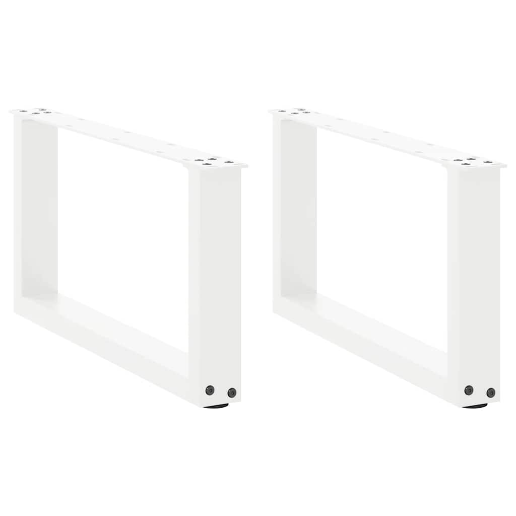 vidaXL Salontafelpoten 2 st U-vormig 30x(30-31) cm staal zwart