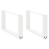 vidaXL Salontafelpoten 2 st U-vormig 30x(30-31) cm staal zwart