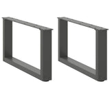 vidaXL Salontafelpoten 2 st U-vormig 30x(30-31) cm staal zwart
