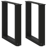 vidaXL Salontafelpoten 2 st U-vormig 30x(30-31) cm staal zwart
