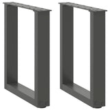 vidaXL Salontafelpoten 2 st U-vormig 30x(30-31) cm staal zwart
