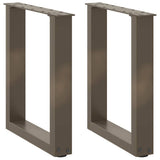vidaXL Salontafelpoten 2 st U-vormig 30x(30-31) cm staal zwart