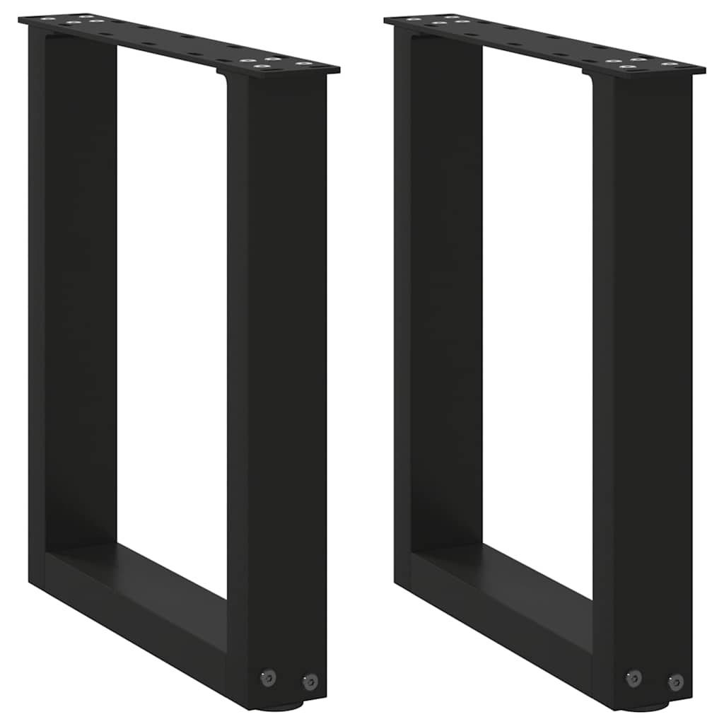 vidaXL Salontafelpoten 2 st U-vormig 30x(30-31) cm staal zwart