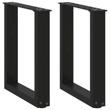vidaXL Salontafelpoten 2 st U-vormig 30x(30-31) cm staal zwart