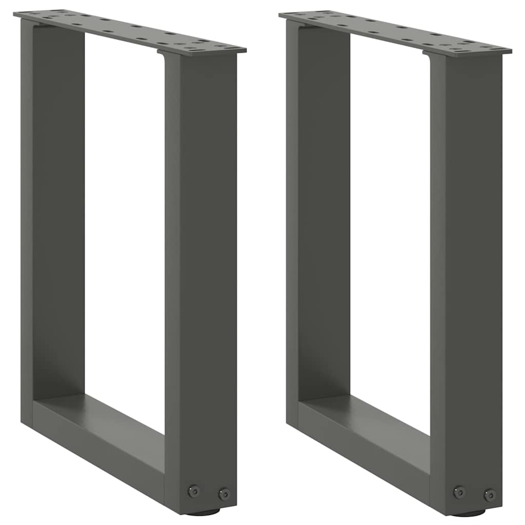 vidaXL Salontafelpoten 2 st U-vormig 30x(30-31) cm staal zwart