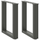 vidaXL Salontafelpoten 2 st U-vormig 30x(30-31) cm staal zwart