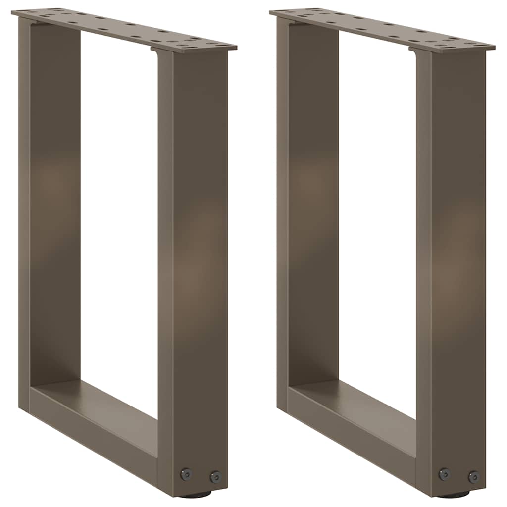 vidaXL Salontafelpoten 2 st U-vormig 30x(30-31) cm staal zwart