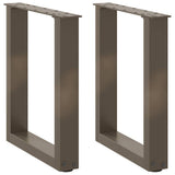 vidaXL Salontafelpoten 2 st U-vormig 30x(30-31) cm staal zwart