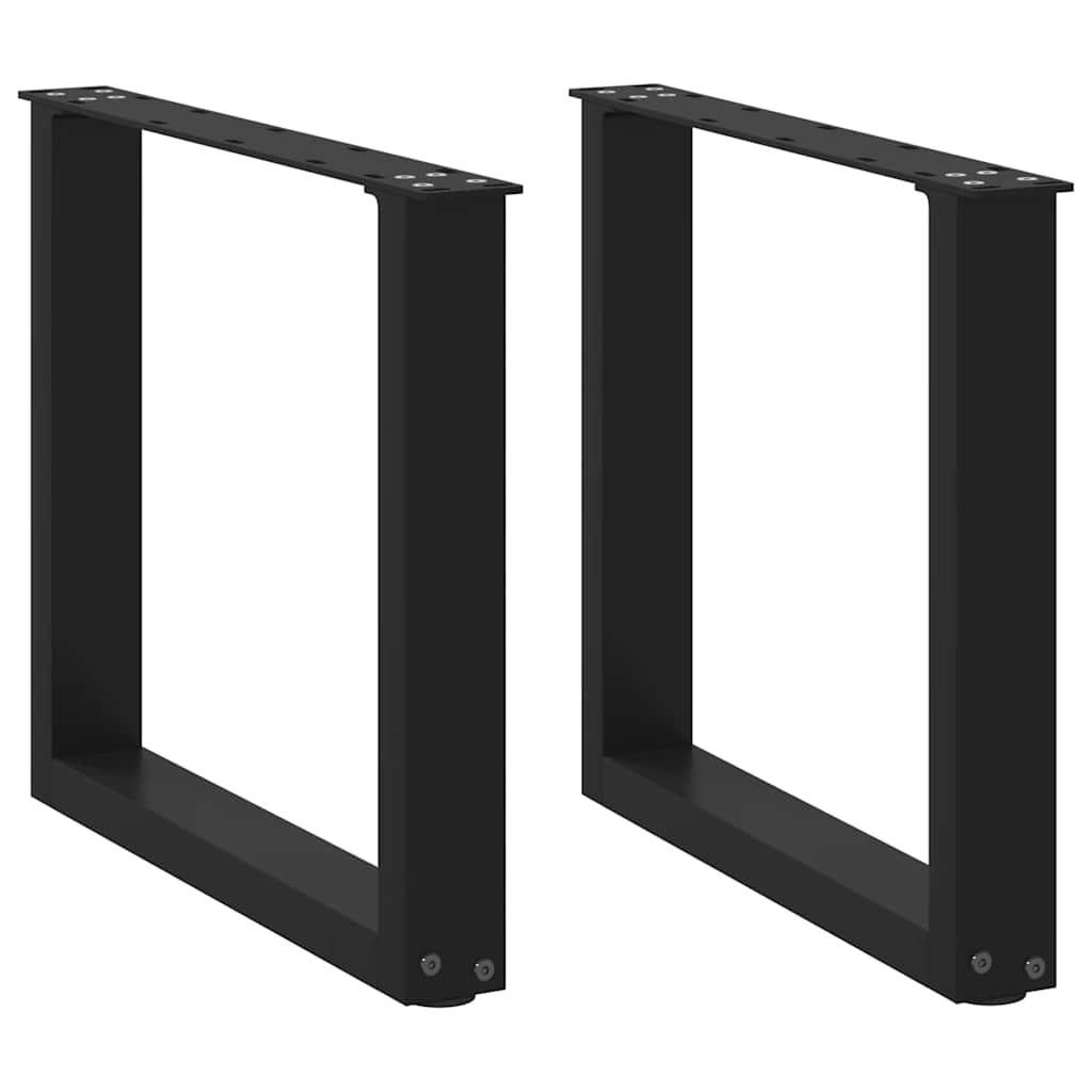 vidaXL Salontafelpoten 2 st U-vormig 30x(30-31) cm staal zwart