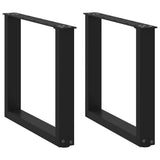 vidaXL Salontafelpoten 2 st U-vormig 30x(30-31) cm staal zwart