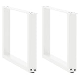 vidaXL Salontafelpoten 2 st U-vormig 30x(30-31) cm staal zwart