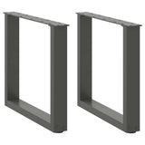vidaXL Salontafelpoten 2 st U-vormig 30x(30-31) cm staal zwart