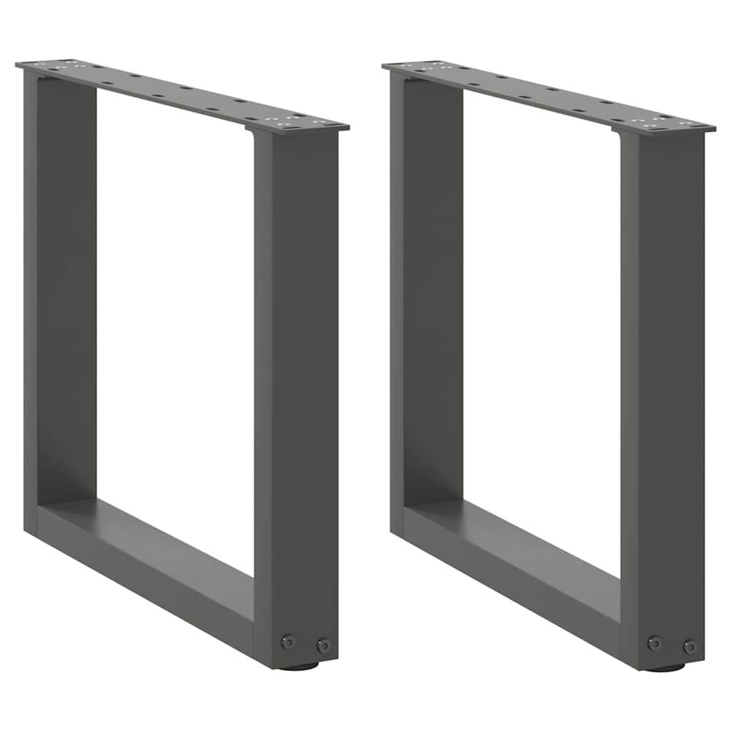 vidaXL Salontafelpoten 2 st U-vormig 30x(30-31) cm staal zwart