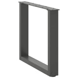 vidaXL Salontafelpoten 2 st U-vormig 30x(30-31) cm staal zwart