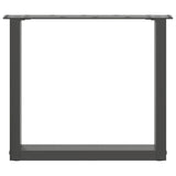 vidaXL Salontafelpoten 2 st U-vormig 30x(30-31) cm staal zwart