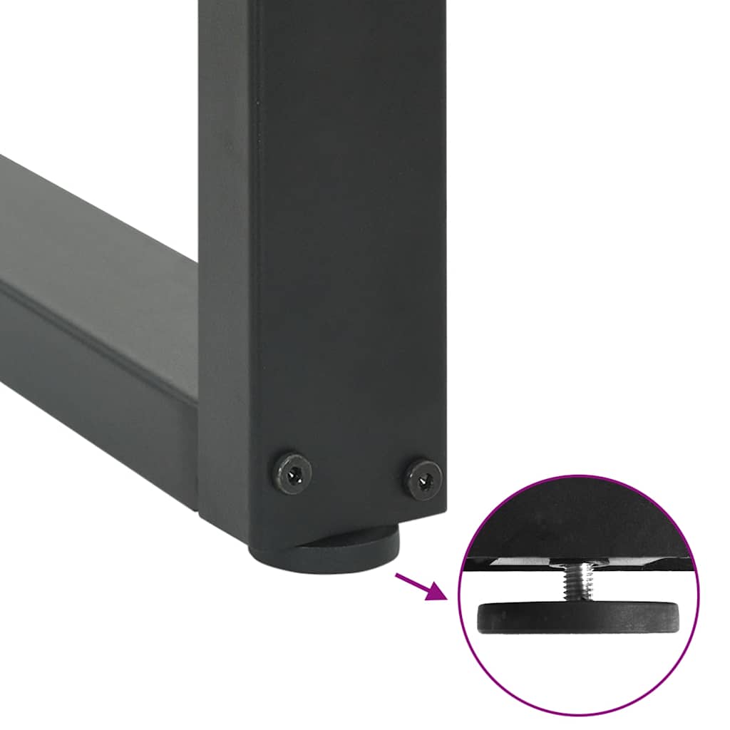 vidaXL Salontafelpoten 2 st U-vormig 30x(30-31) cm staal zwart