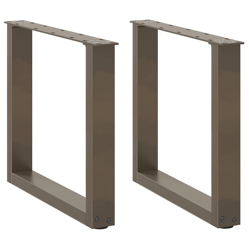 vidaXL Salontafelpoten 2 st U-vormig 30x(30-31) cm staal zwart