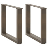 vidaXL Salontafelpoten 2 st U-vormig 30x(30-31) cm staal zwart