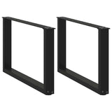 vidaXL Salontafelpoten 2 st U-vormig 30x(30-31) cm staal zwart