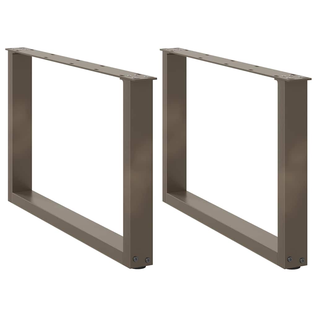 vidaXL Salontafelpoten 2 st U-vormig 30x(30-31) cm staal zwart