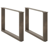 vidaXL Salontafelpoten 2 st U-vormig 30x(30-31) cm staal zwart