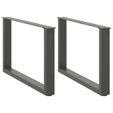 vidaXL Salontafelpoten 2 st U-vormig 30x(30-31) cm staal zwart