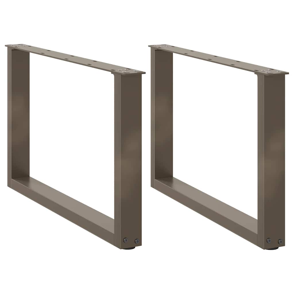 vidaXL Salontafelpoten 2 st U-vormig 30x(30-31) cm staal zwart