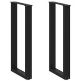 vidaXL Salontafelpoten 2 st U-vormig 30x(30-31) cm staal zwart