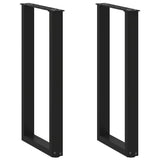 vidaXL Salontafelpoten 2 st U-vormig 30x(30-31) cm staal zwart