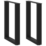 vidaXL Salontafelpoten 2 st U-vormig 30x(30-31) cm staal zwart