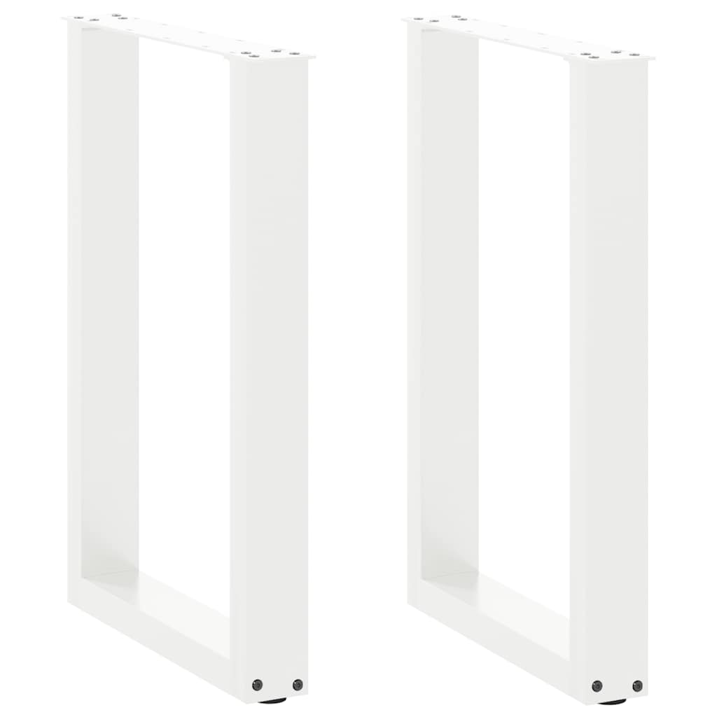 vidaXL Salontafelpoten 2 st U-vormig 30x(30-31) cm staal zwart