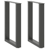vidaXL Salontafelpoten 2 st U-vormig 30x(30-31) cm staal zwart