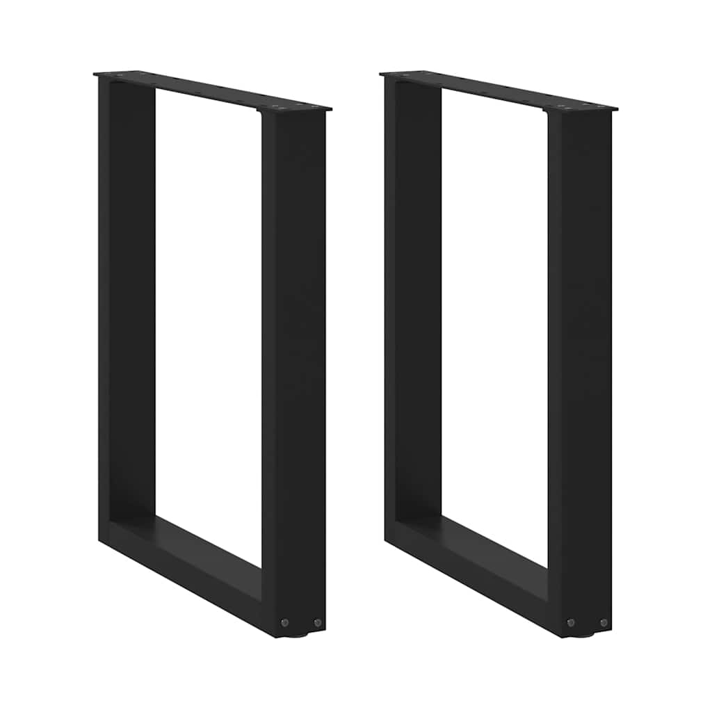 vidaXL Salontafelpoten 2 st U-vormig 30x(30-31) cm staal zwart