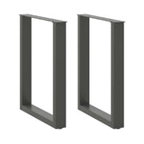 vidaXL Salontafelpoten 2 st U-vormig 30x(30-31) cm staal zwart