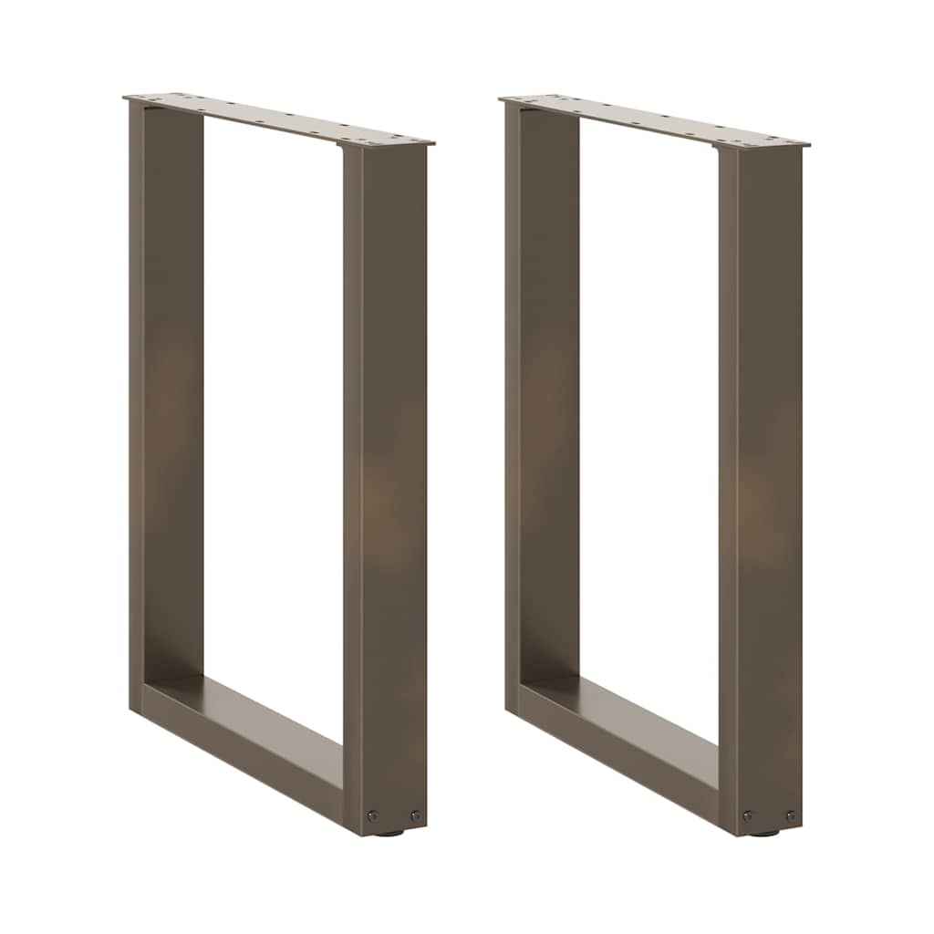vidaXL Salontafelpoten 2 st U-vormig 30x(30-31) cm staal zwart