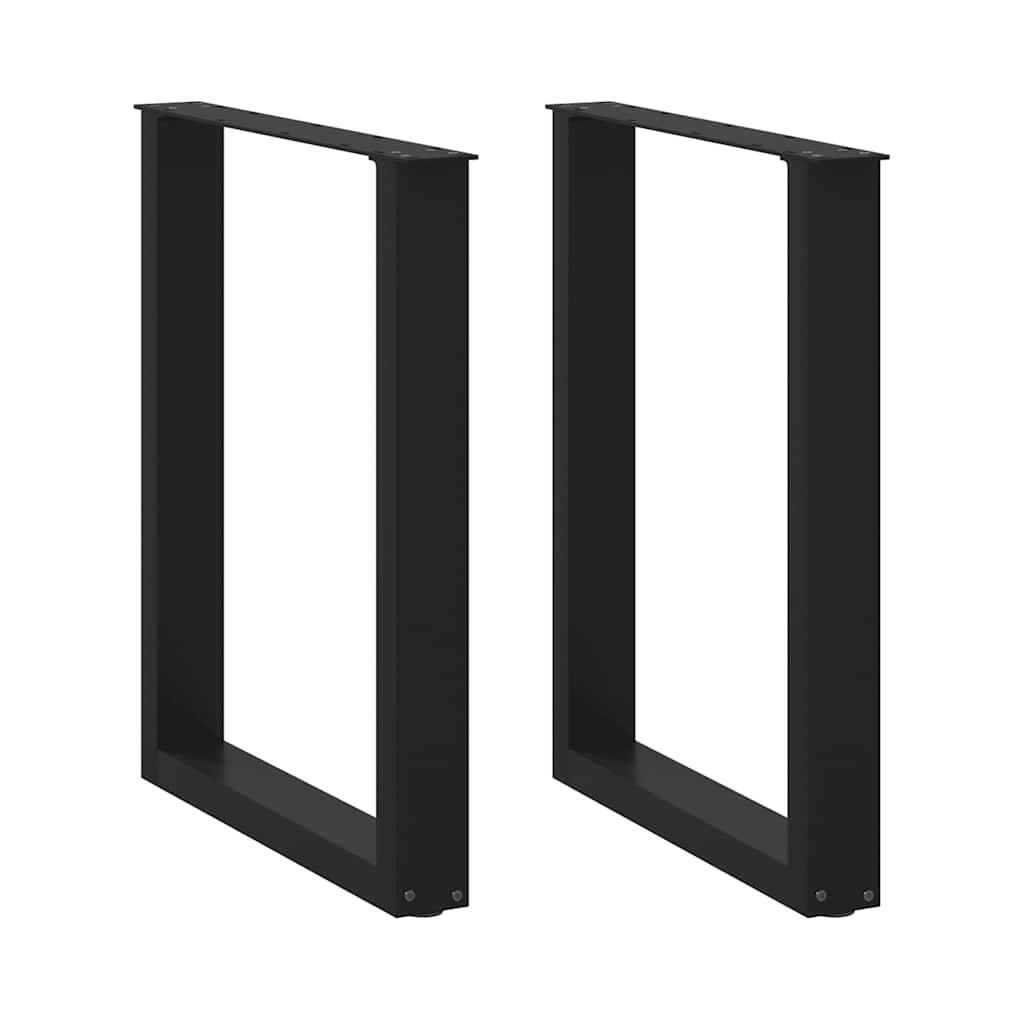 vidaXL Salontafelpoten 2 st U-vormig 30x(30-31) cm staal zwart