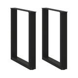 vidaXL Salontafelpoten 2 st U-vormig 30x(30-31) cm staal zwart