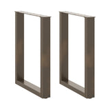 vidaXL Salontafelpoten 2 st U-vormig 30x(30-31) cm staal zwart