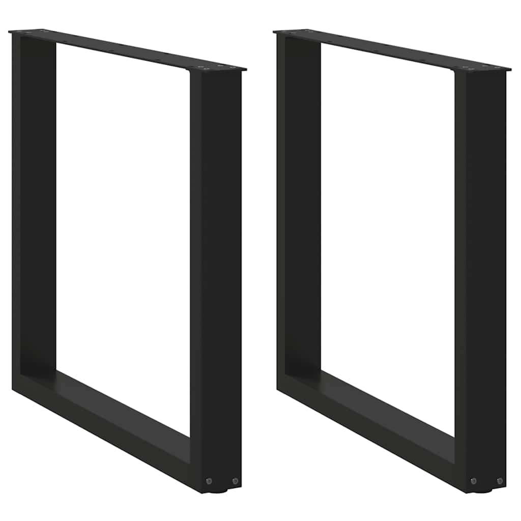 vidaXL Salontafelpoten 2 st U-vormig 30x(30-31) cm staal zwart