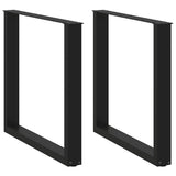 vidaXL Salontafelpoten 2 st U-vormig 30x(30-31) cm staal zwart