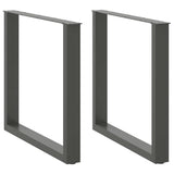 vidaXL Salontafelpoten 2 st U-vormig 30x(30-31) cm staal zwart