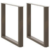 vidaXL Salontafelpoten 2 st U-vormig 30x(30-31) cm staal zwart